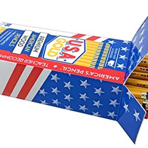 Cra-Z-Art U.S.A. Gold Pre-sharpened American Wood Cased #2 HB Yellow Pencils, 96 Pack