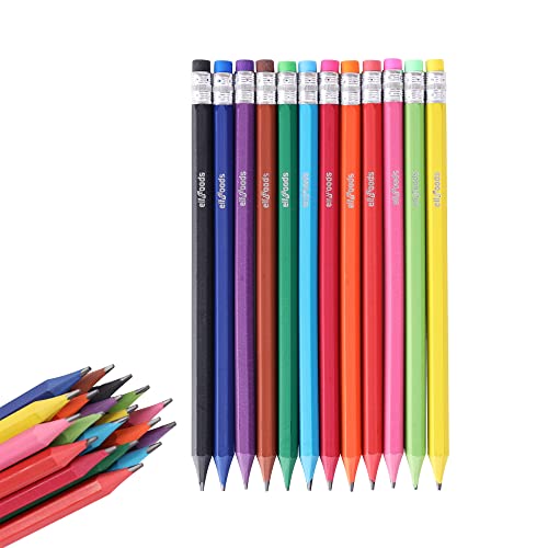 elfwoods 72 Pcs Pencils, 2 HB Biofibre Eco Friendly Pre-shrpened Pencils with Erasers, Pencils Bulk for School and Office, Smooth Writing and Break Resistant