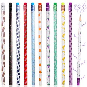 outus 60 pieces scented pencils for kids scented pencils bulk hb graphite pencil school stationery party reward supplies for boys men women girls (natural style)