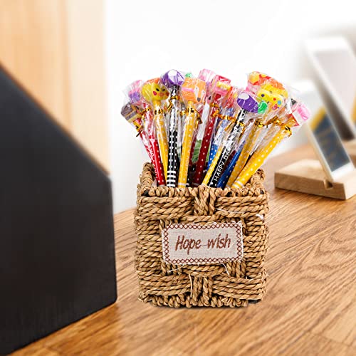 100 Pieces Assorted Colorful Cartoon Animal Pencils Wooden Pencils Novelty Cartoon Dot &Stripe Pencils With Giant Animals Eraser for Teachers Children Classrooms and Party Gifts Supplies