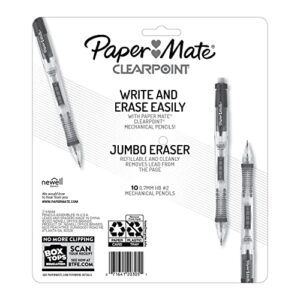 Paper Mate Clearpoint Pencils, HB #2 Lead (0.7mm), Assorted Barrel Colors, 10 Count