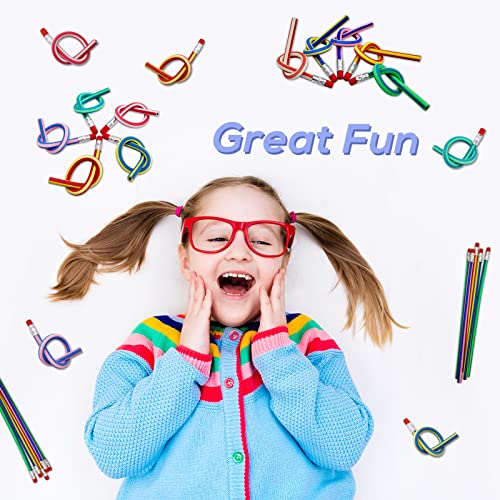 35 PCS Flexible Pencils,Soft Novelty Pencils,Soft Cool Fun Pencil with Erasers for Children's Day Gift,Students,School Prizes,Classroom Supplies