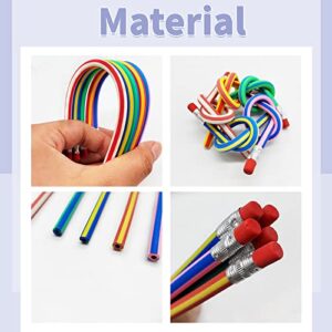 35 PCS Flexible Pencils,Soft Novelty Pencils,Soft Cool Fun Pencil with Erasers for Children's Day Gift,Students,School Prizes,Classroom Supplies