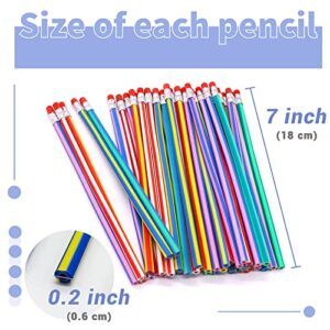 35 PCS Flexible Pencils,Soft Novelty Pencils,Soft Cool Fun Pencil with Erasers for Children's Day Gift,Students,School Prizes,Classroom Supplies