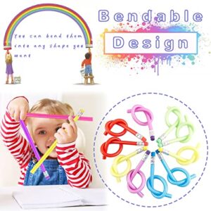 48 PCS Flexible Soft Pencil,Colorful Bendy Pencil,Magic Bendable Pencil with Eraser for Kids Gifts and Reward