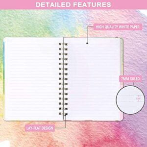 Artfan Journal/Ruled Notebook - Ruled Journal with Premium Thick Paper, 6.4" x 8.5", Hardcover with Back Pocket + Banded - Watercolor