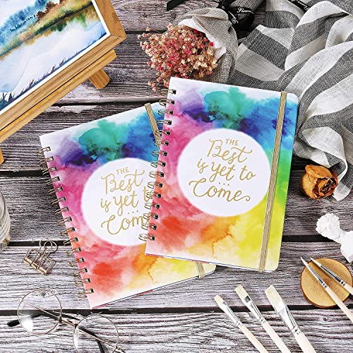 Artfan Journal/Ruled Notebook - Ruled Journal with Premium Thick Paper, 6.4" x 8.5", Hardcover with Back Pocket + Banded - Watercolor