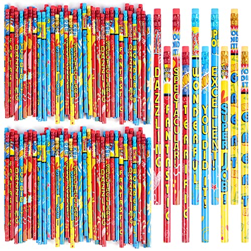 Kolewo4ever 200 Pieces Inspiring Pencils Motivational Encouragement Pencils Positive Pencils for Teachers Classrooms Reward Birthday Party Kids Gifts Supplie School,Learning Activities (200)