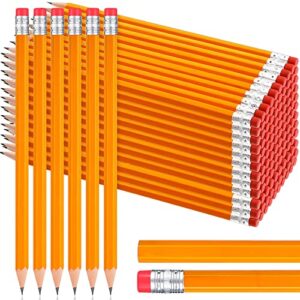400 pcs yellow pencils unsharpened wood pencils bulk with erasers 2 hb pencil wood cased for kids teacher students office school classroom supplies
