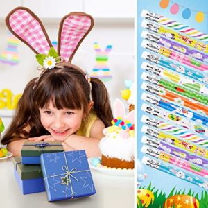 Easter Themed Pencils Happy Easter Party Pencils with Eraser Bunny Eggs Basket Pencil Wood Pencils for Easter Gift School Supplies, 10 Styles (50 Ps)