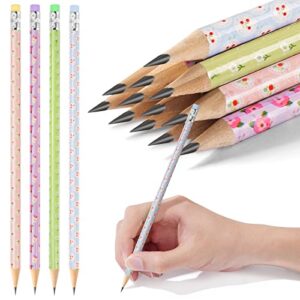 auauy pencils #2 hb, number 2 pencils with eraser, 12pcs wood-cased pencils cute pencils graphite pencils sketch gift pencils for kids, adults, school, office, wedding party favors – floral style