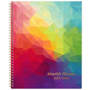 Monthly Planner 2023-2025 - Jul. 2023- Jun. 2025, 2023-2025 Monthly Planner, 9" x 11", 2-Year Monthly Planner with Tabs + PocketThick Paper + Twin-Wire Binding - Dazzle Color Graphics