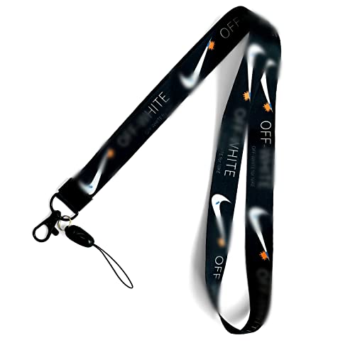 Neck Lanyard for Keys ID Badges ，Keychains，Fashion Key Chain Card ，Lanyard for Keys Black Lanyards for Women Men Guys Girl Boys Kids Teachers B