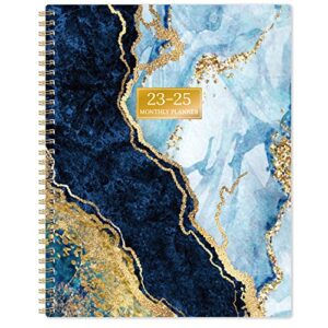 2023-2025 monthly planner/calendar – jul. 2023 – jun. 2025, 2 year monthly planner 2023-2025, 9″ × 11″ calendar planner 24 months with tabs, twin-wire binding, double-side pocket, holiday ＆ note pages