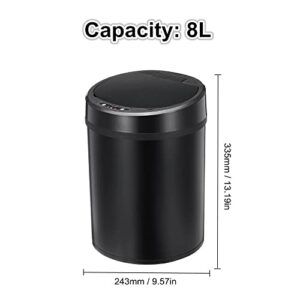 CXDTBH 8L Sensor Trash Can Rechargeable Automatic Smart Waste Bin Infrared Induction Touchless Dustbin (Color : D, Size : 335 * 243mm)