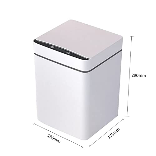 n/a 12L Smart Trash Can Automatic Induction Infrared Motion Sensor Dustbin Home Kitchen Bathroom Waste Garbage Bin White