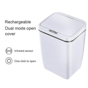 WENLII Automatic Intelligent Induction Trash Can Household Kitchen Bedroom Bathroom Trash Plastic Bin 12L