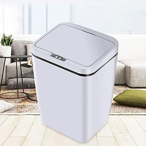 WENLII Automatic Intelligent Induction Trash Can Household Kitchen Bedroom Bathroom Trash Plastic Bin 12L