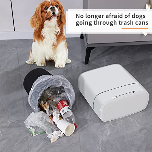 Garbage Can with Lid for Bathroom, JOYBOS Small Trash Can with Press Type Cover, Slim Narrow 14L Waste Bin, Suit for Bedroom, Laundry, Office, Kids Room, Living Room