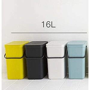 UNNIQ Trash can, 1pc Plastic Rectangular Small Trash Bin, Waste Paper, Trash Bin Container, with Handle, for Bathroom, Kitchen, Home Office, Dormitory Size: 22 * 27.9 * 40.1cm