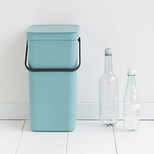 UNNIQ Trash can, 1pc Plastic Rectangular Small Trash Bin, Waste Paper, Trash Bin Container, with Handle, for Bathroom, Kitchen, Home Office, Dormitory Size: 22 * 27.9 * 40.1cm