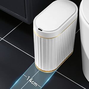 CXDTBH 7L Smart Sensor Trash Trash Bin Home Electronic Kitche Rubbish Bin Toilet Waterproof Narrow Storage Bucket