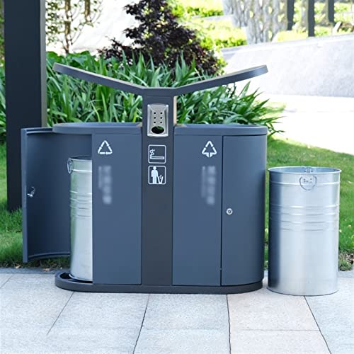 Outdoor Trash Cans Creative Gull-Shaped Trash Cans, Outdoor Classified Trash Cans with Ashtrays Simple Durable Outdoor Trash Cans for Street Parks and Public Places Garbage Can