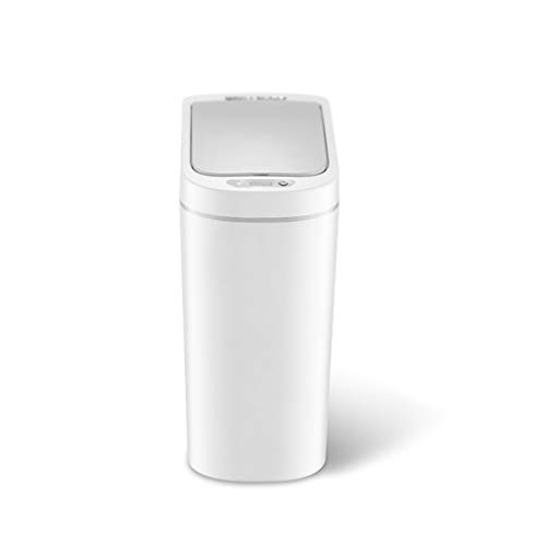 WENLII 7L Home Intelligent Trash Can Automatic Induction Electric Waste Bins Kick Barrel Battery Version Trash Can for Kitchen Bathroom