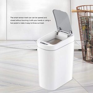 WENLII 7L Home Intelligent Trash Can Automatic Induction Electric Waste Bins Kick Barrel Battery Version Trash Can for Kitchen Bathroom