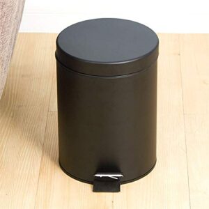 UNNIQ Trash can, 5L Iron Round Dustbin Bins Foot Pedal Waste Bin Metal Garbage Can Removable Inner Bucket for Home Kitchen