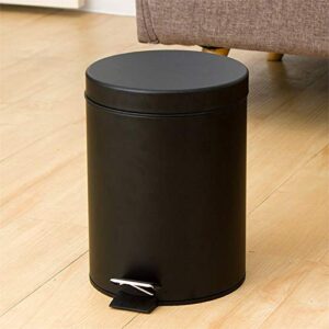 UNNIQ Trash can, 5L Iron Round Dustbin Bins Foot Pedal Waste Bin Metal Garbage Can Removable Inner Bucket for Home Kitchen