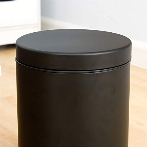 UNNIQ Trash can, 5L Iron Round Dustbin Bins Foot Pedal Waste Bin Metal Garbage Can Removable Inner Bucket for Home Kitchen