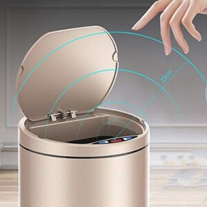 ALUKAP Small Garbage Can Inductive Trash Can Smart Sensor Household Bathroom Trash Can Storage Bin Trash Can Metal Trash Can