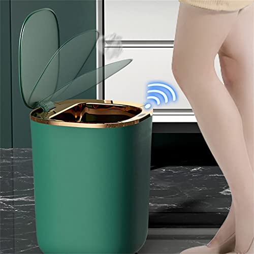 DHTDVD 12L Smart Sensor Garbage Bin Kitchen Bathroom Toilet Trash Can Automatic Induction Waterproof Bin with Lid (Color : D, Size : 12L)