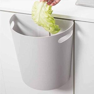 ALUKAP Small Garbage Can Kitchen Trash Can Plastic Wall Mounted Trash Bin Garbage Bag Holder Waste Container Bathroom Dustbin