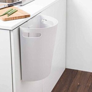 ALUKAP Small Garbage Can Kitchen Trash Can Plastic Wall Mounted Trash Bin Garbage Bag Holder Waste Container Bathroom Dustbin