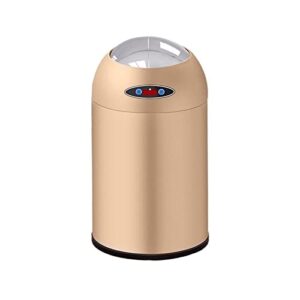 garbage can 8l/12l white creative intelligent induction trash can large-capacity garbage storage box home kitchen living room study bathroom trash can ( color : gold , size : 12l )