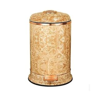 slnfxc marble lines stainless trash can metal waste bin trash bag holder garbage bin home decoration (color : d, size : 32cm)