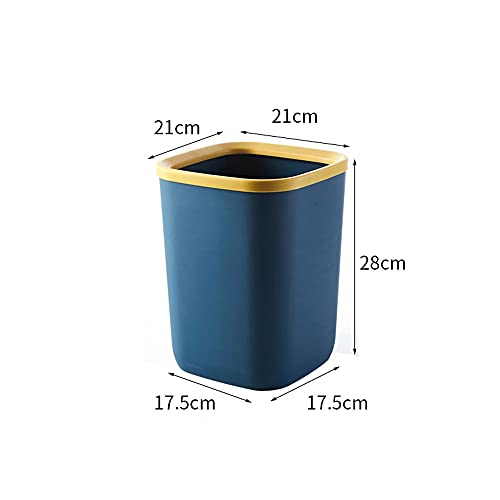 UNNIQ Trash can, Rectangular Trash Can,Garbage Container Bin for Bathrooms, Powder Rooms, Kitchens, Home Offices Plastic