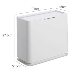 n/a 2 Grids Point Cover Narrow Type Toilet Trash Can Bathroom Kitchen Garbage Rubbish Bin