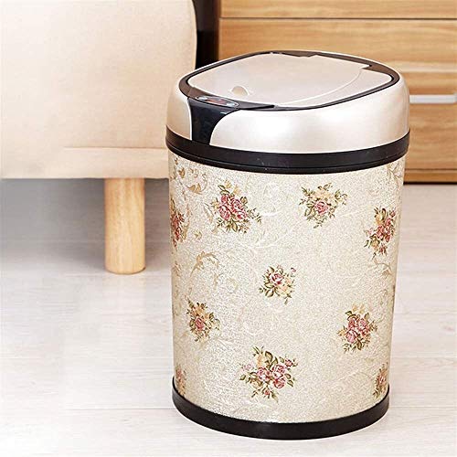 ALUKAP Small Garbage Can Rechargeable Smart Plastic Induction Trash Storage Bin, Stylish Household Elegant Fully Automatic Electronic Trash Can, Lithium Battery Charging Kitchen Trash Can (Size : 12L