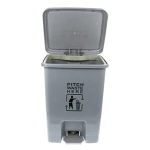 operitacx 1pc pedal trash can round trash can desk dumpster mesh trash can dustbin rubbish can kitchen home dustbin large capacity garbage can waste bin rubbish container grey plastic simple