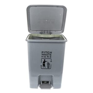 Operitacx 1pc Pedal Trash Can Round Trash Can Desk Dumpster Mesh Trash Can Dustbin Rubbish Can Kitchen Home Dustbin Large Capacity Garbage Can Waste Bin Rubbish Container Grey Plastic Simple