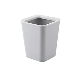mmooco small garbage can, the square trash bin can be used for garbage storage in toilets, kitchens and living rooms. (color : gray, size : medium)