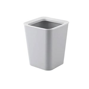 MMOOCO Small Garbage Can, The Square Trash Bin Can Be Used for Garbage Storage in Toilets, Kitchens and Living Rooms. (Color : Gray, Size : Medium)