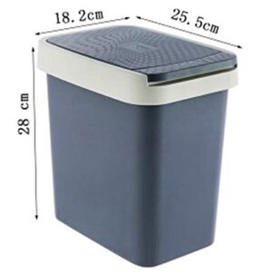 ALUKAP Small Garbage Can Trash Can Plastic Waste Bins Office Kitchen Living Room Bathroom Rectangular Trash Can Creative Household Paper