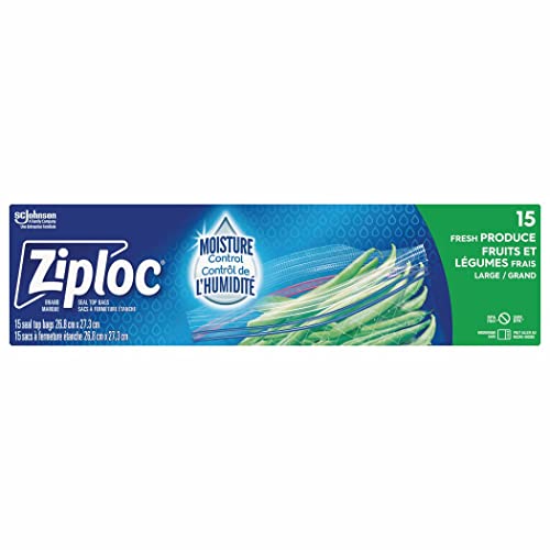 Ziploc Fresh Produce Bags Large - 15 Count