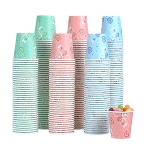 lamosi 300 pack 3 oz rose paper cups for bathroom, bathroom cups 3 oz paper, mouthwash cups, small drinking cup(fruits), mini paper cups for parties, picnics, barbecues, travel and events