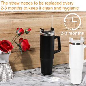 6pcs Replacement Straws for Stanley Adventure Quencher 40oz Travel Tumblers, Reusable Plastic Straw with Cleaning Brush for Stanley Cup 40 oz Water Jug Accessories (30cm / 11.8inch Long)