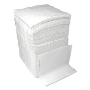 elegant lunch napkins, 1-ply, 12in x 12in, , white. paper napkins for everyday use. (pack of 100)